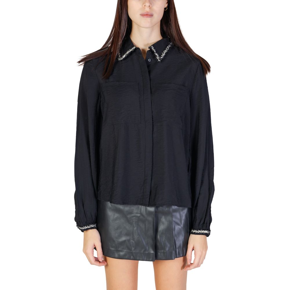 Black Viscose Shirt - ventzia