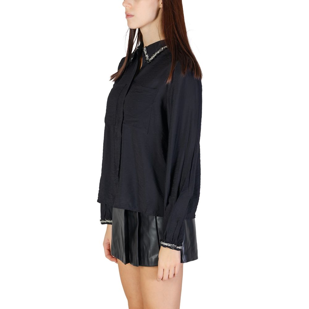 Black Viscose Shirt - ventzia
