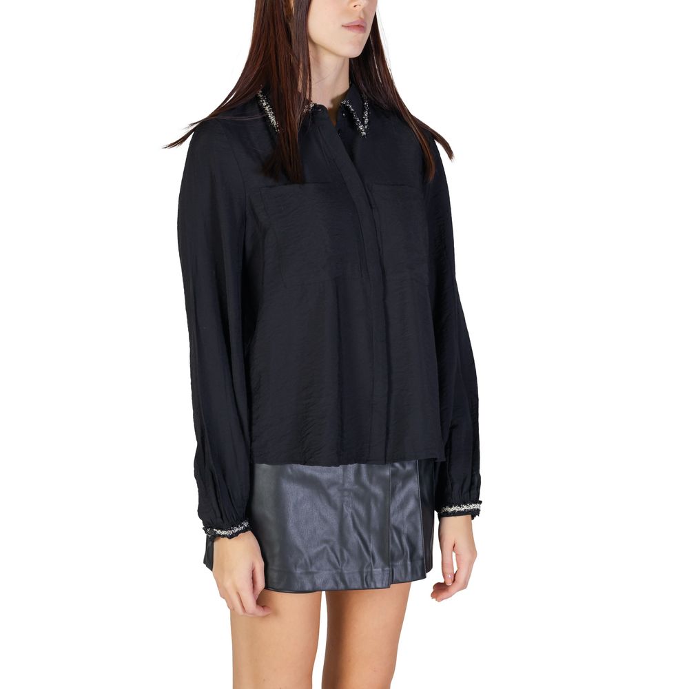 Black Viscose Shirt - ventzia