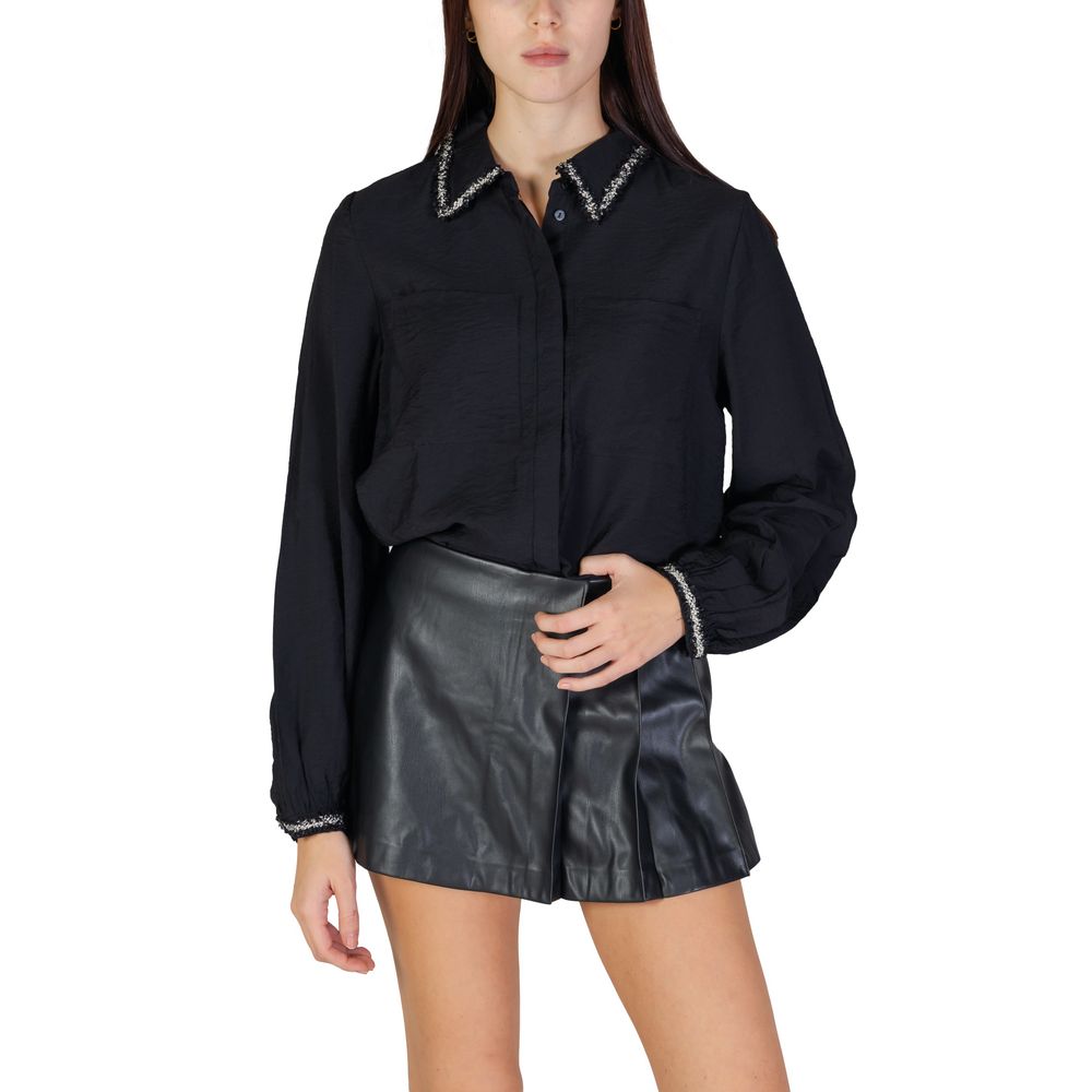 Black Viscose Shirt - ventzia