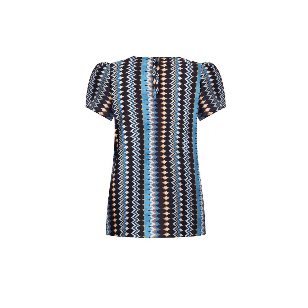 Turquoise Polyester Blouse - ventzia