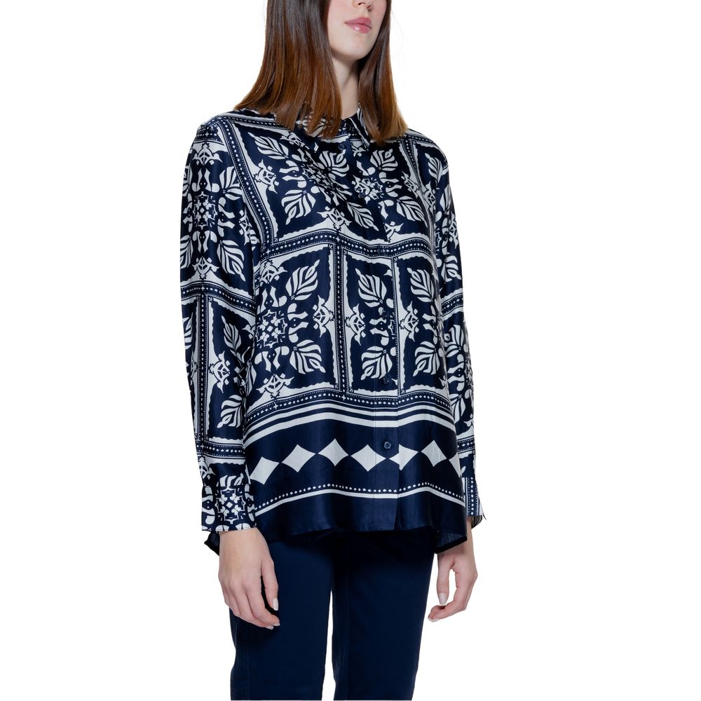 Blue Viscose Blouse - ventzia
