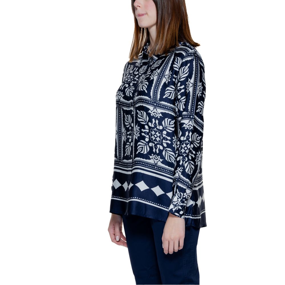 Blue Viscose Blouse - ventzia