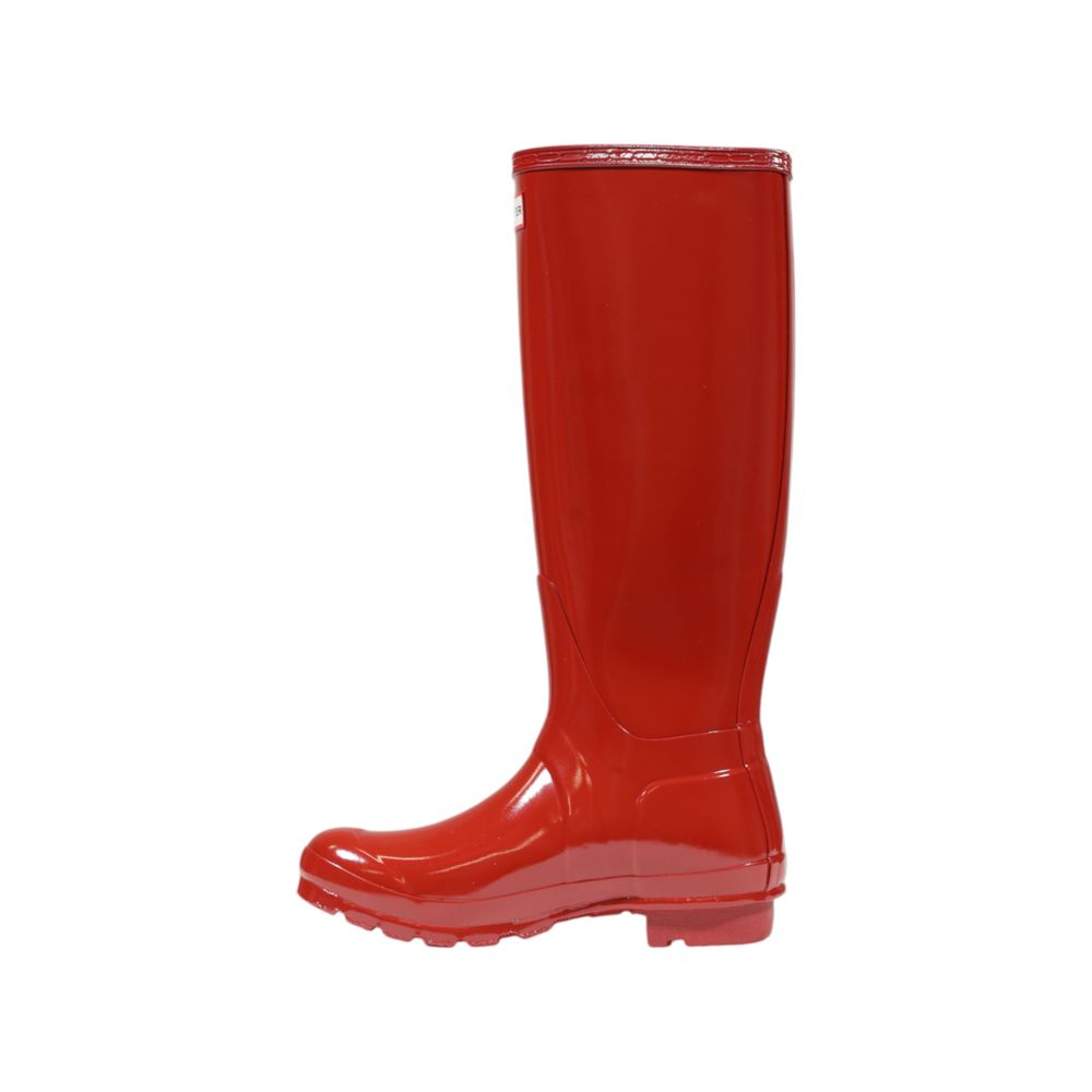 Red Recycled Polyester Ankle Boots - ventzia