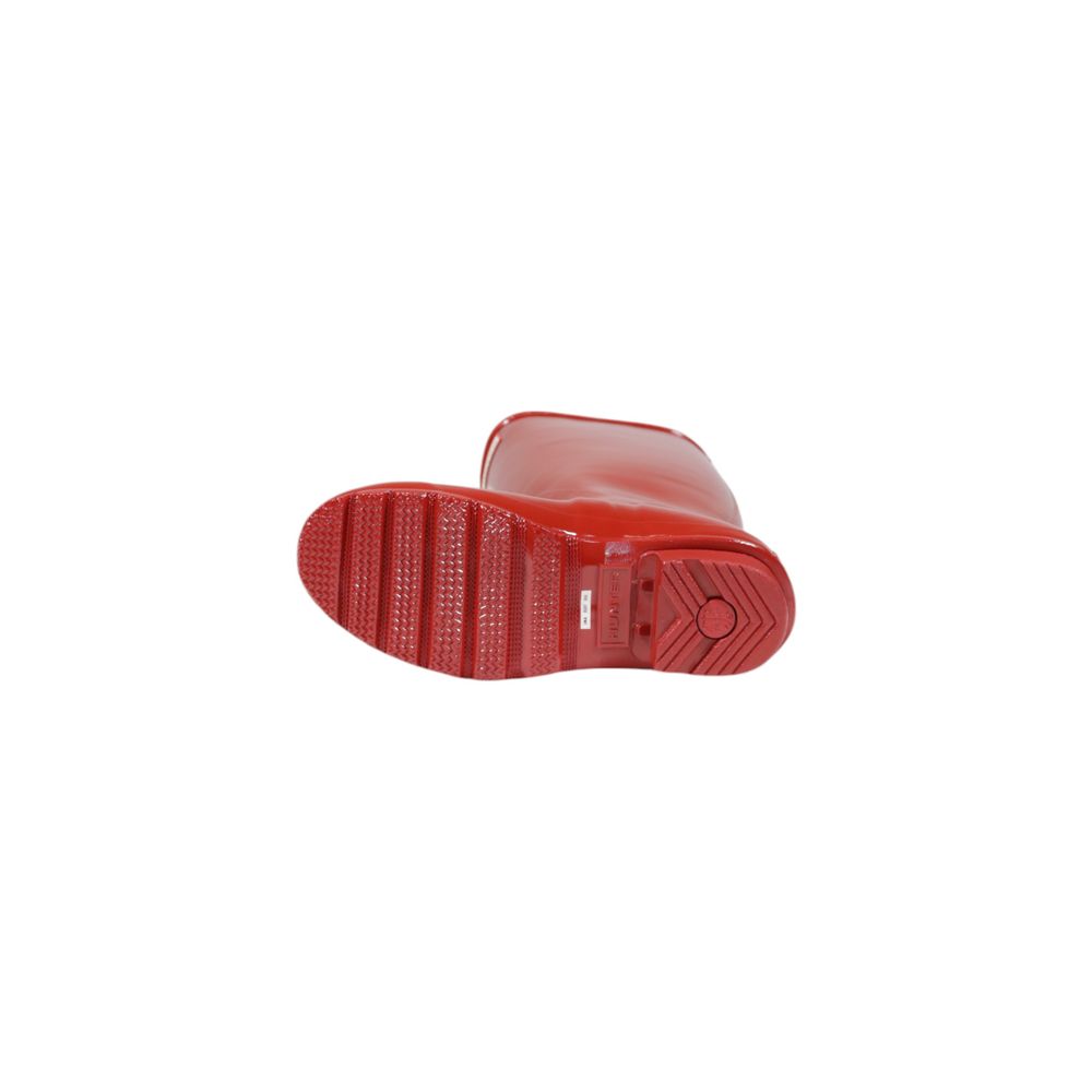 Red Recycled Polyester Ankle Boots - ventzia