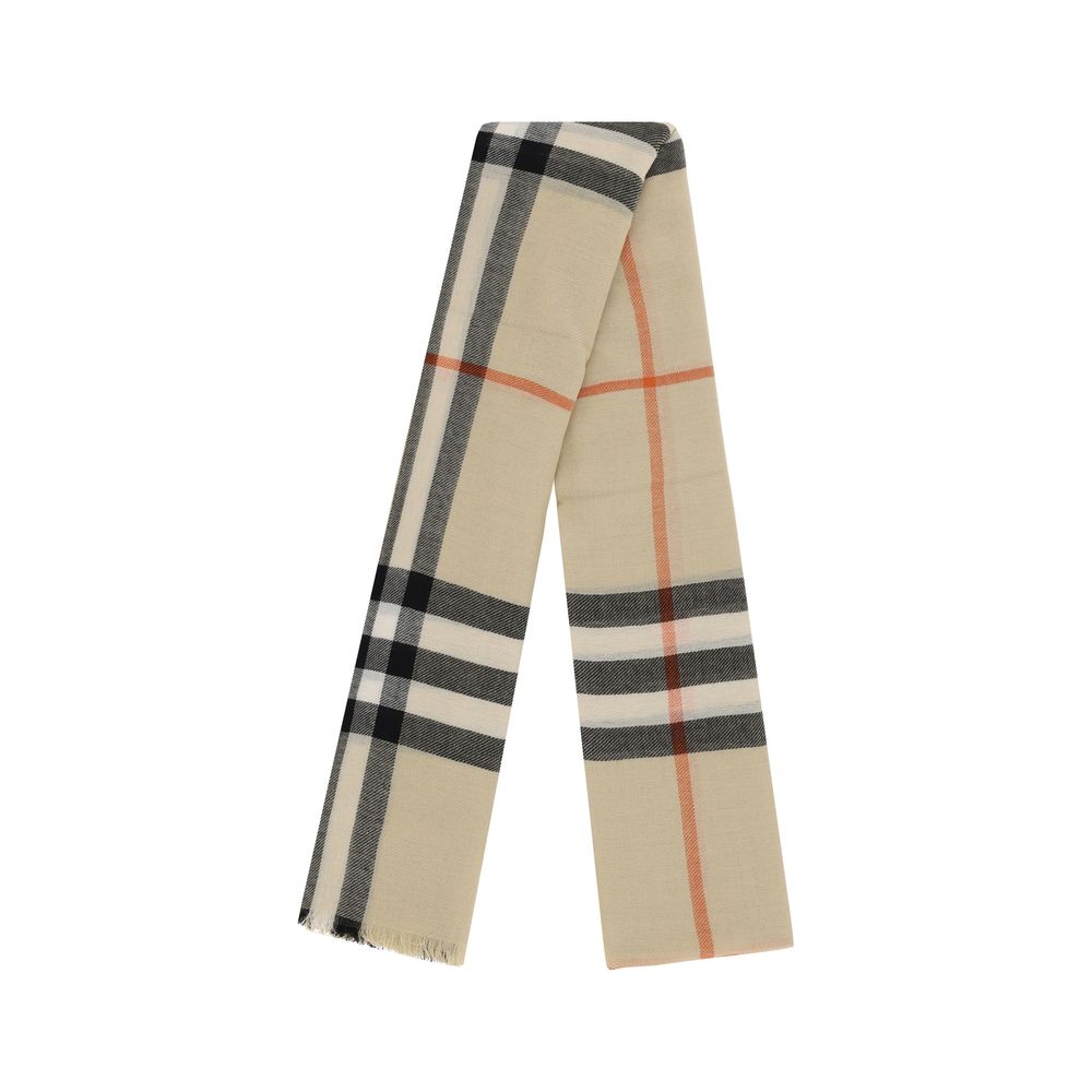 Beige Wool Scarf - ventzia