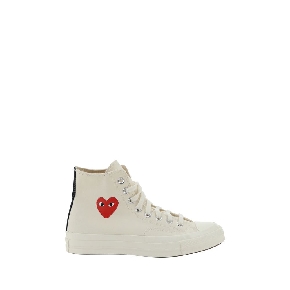 White Rubber High Top Sneakers - ventzia