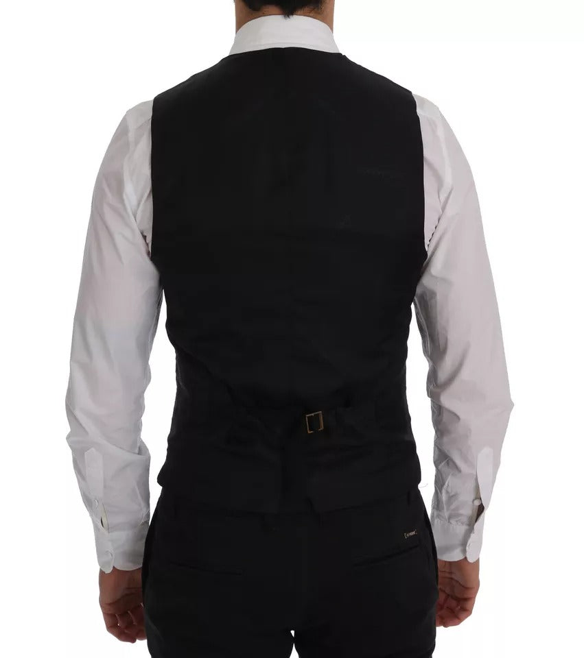 Blue Waistcoat Wool Stretch STAFF Vest - ventzia