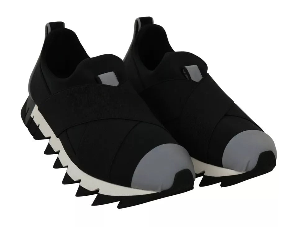 Black Shark Neoprene Stretch Sneakers Shoes - ventzia