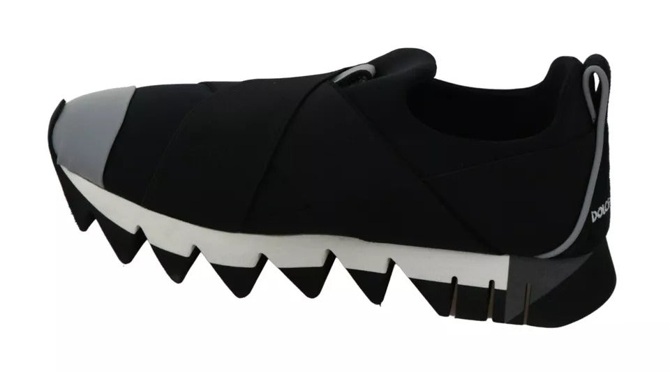 Black Shark Neoprene Stretch Sneakers Shoes - ventzia