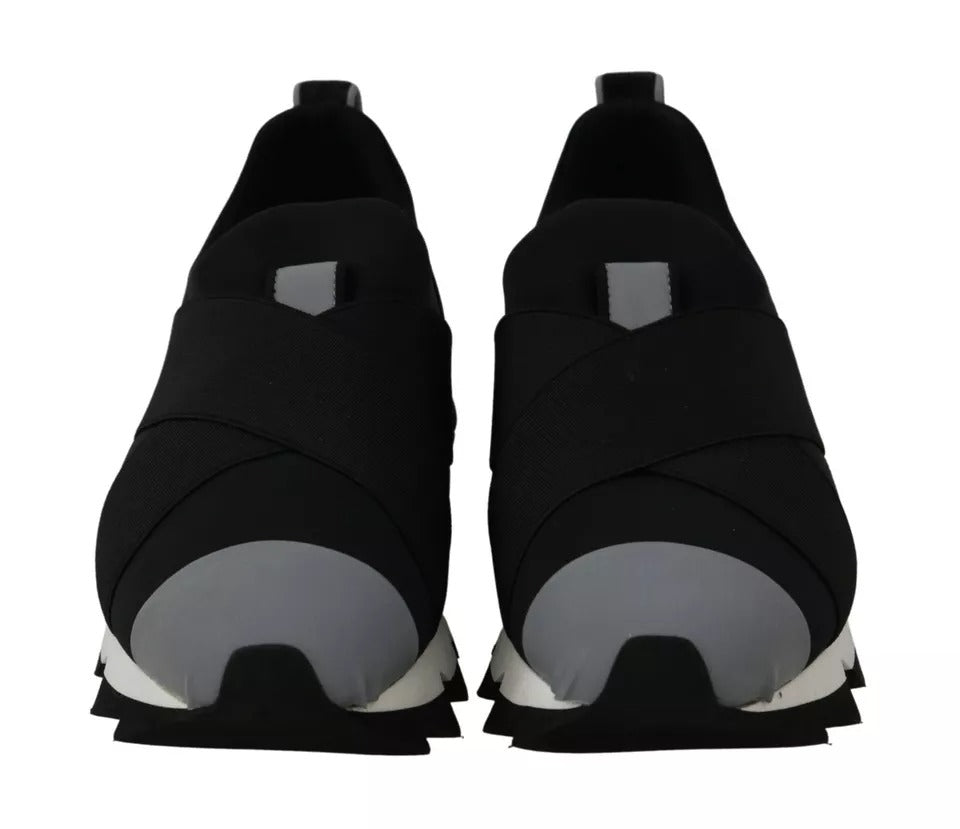 Black Shark Neoprene Stretch Sneakers Shoes - ventzia