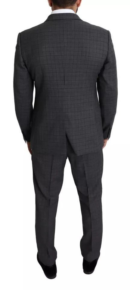 Gray Wool Men Formal 2 Piece MARTINI Suit - ventzia