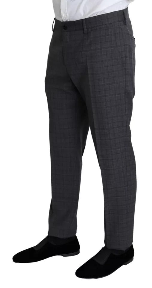 Gray Wool Men Formal 2 Piece MARTINI Suit - ventzia