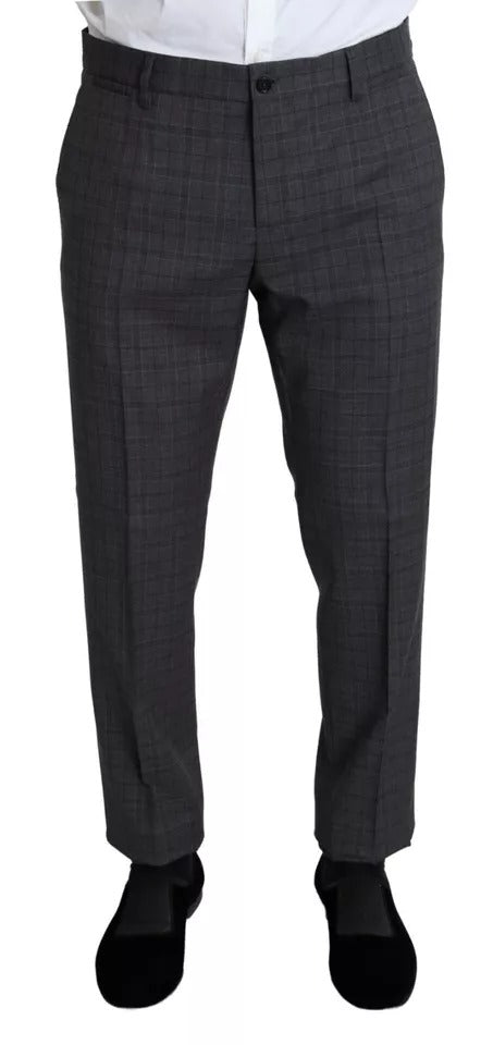 Gray Wool Men Formal 2 Piece MARTINI Suit - ventzia
