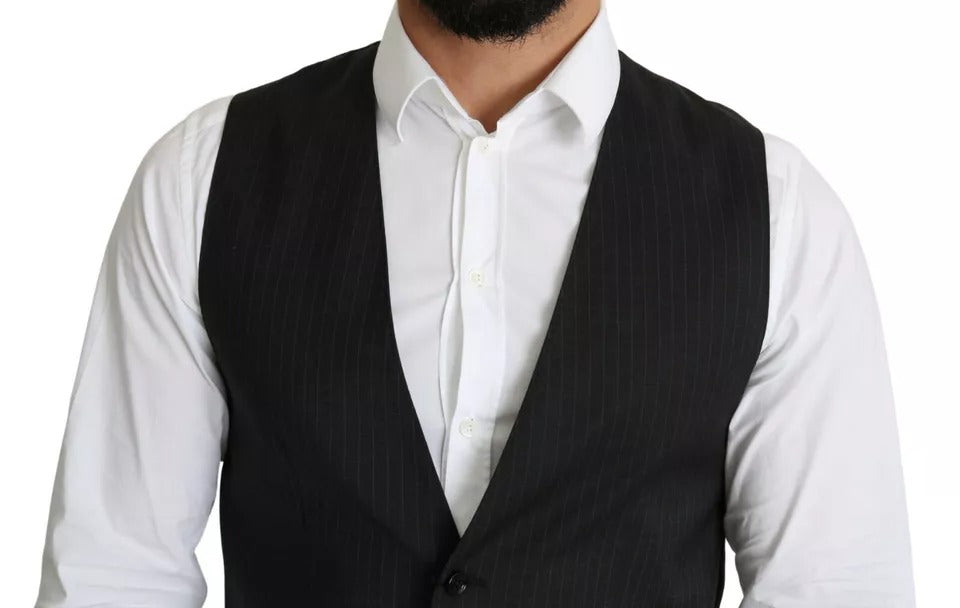 Black Men Formal STAFF Dress Waistcoat Vest - ventzia