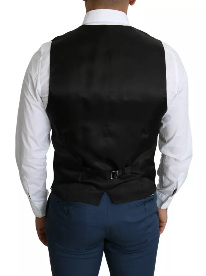 Black Men Formal STAFF Dress Waistcoat Vest - ventzia