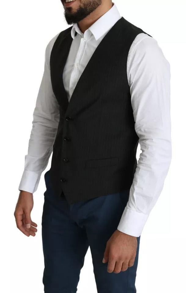Black Men Formal STAFF Dress Waistcoat Vest - ventzia