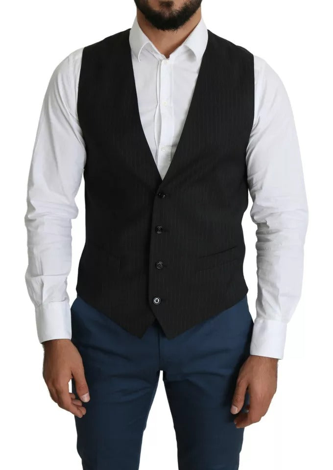 Black Men Formal STAFF Dress Waistcoat Vest - ventzia