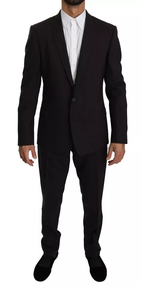 Purple MARTINI Wool Stretch 2 Piece Suit - ventzia