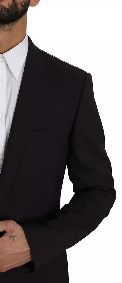 Purple MARTINI Wool Stretch 2 Piece Suit - ventzia