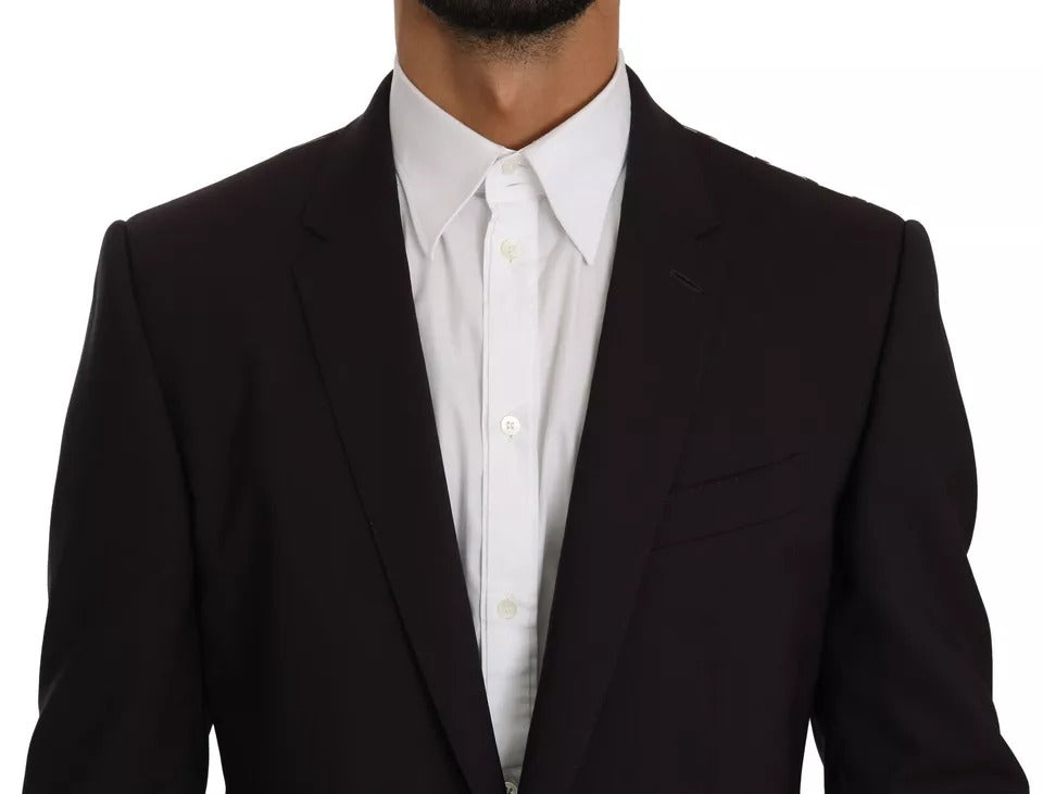 Purple MARTINI Wool Stretch 2 Piece Suit - ventzia