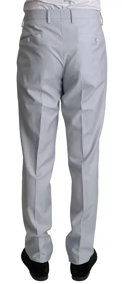 Light Blue SICILIA Wool 3 Piece Suit - ventzia