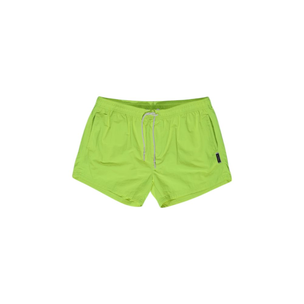 Yellow Polyester Swim Short - ventzia
