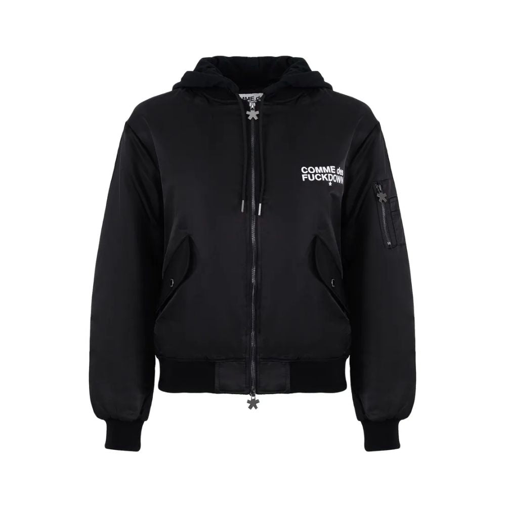 Black Nylon Jackets & Coat - ventzia