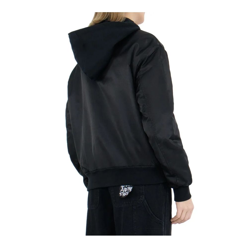 Black Nylon Jackets & Coat - ventzia