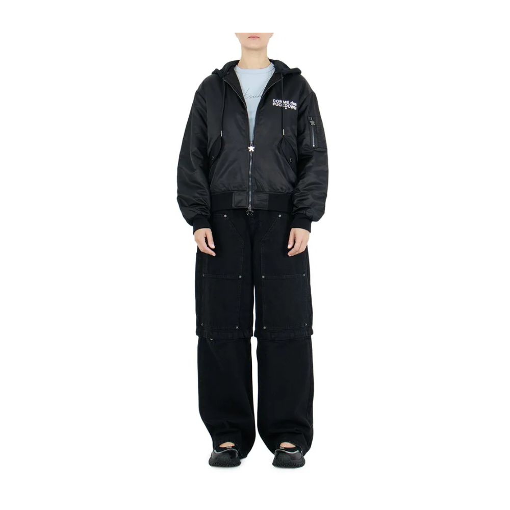 Black Nylon Jackets & Coat - ventzia