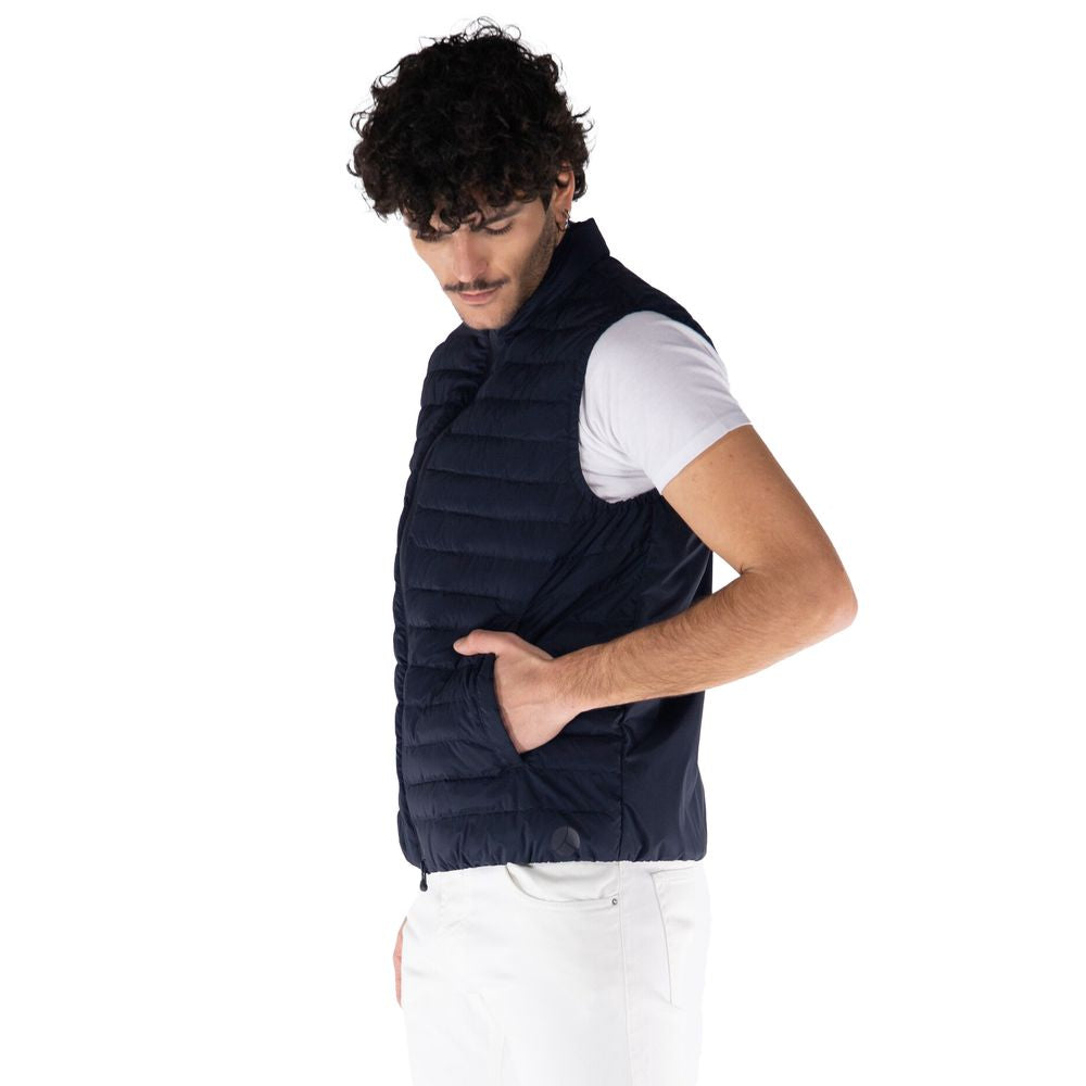 Green Polyester Men's Vest - ventzia