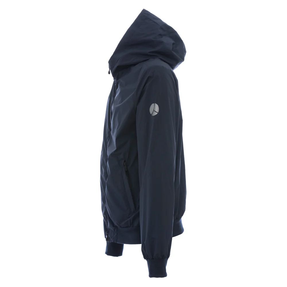 Blue Polyester Jacket - ventzia