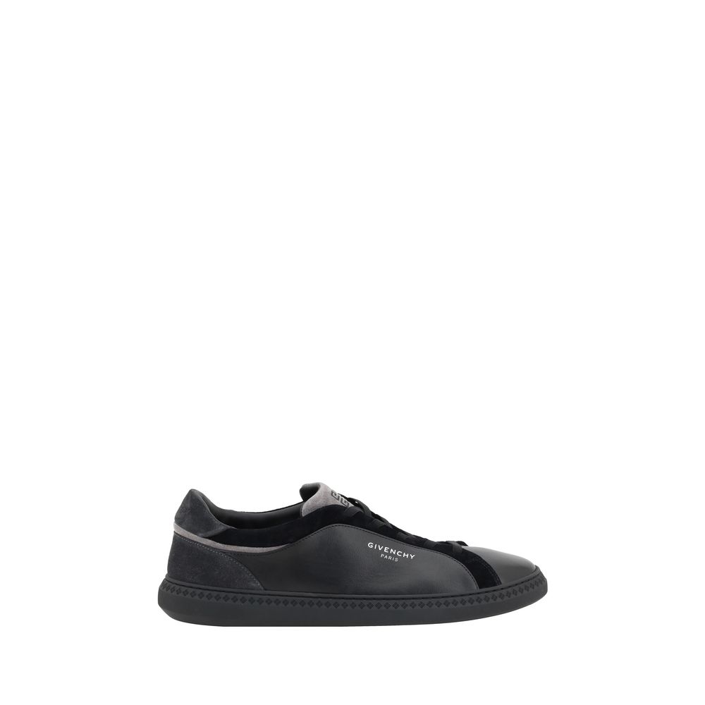 Black Leather G Set Sneakers - ventzia