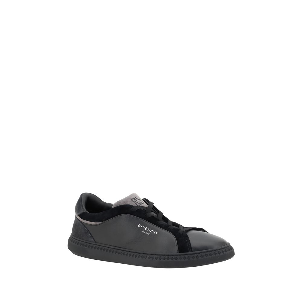 Black Leather G Set Sneakers - ventzia