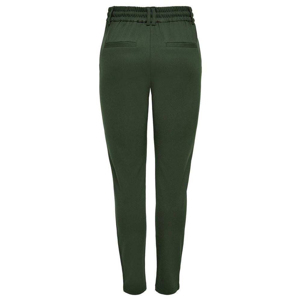 Green Viscose Casual Pants - ventzia