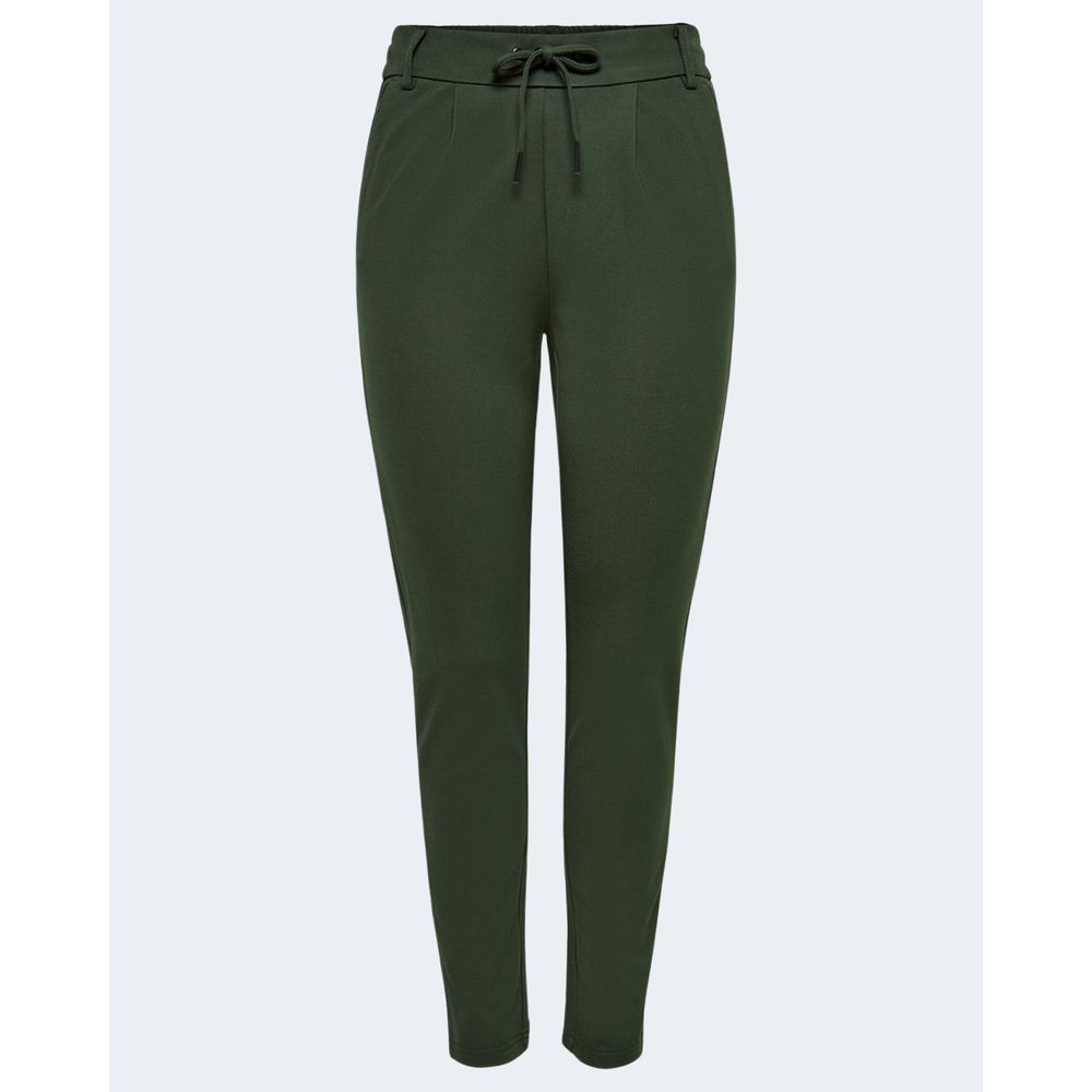 Green Viscose Casual Pants - ventzia