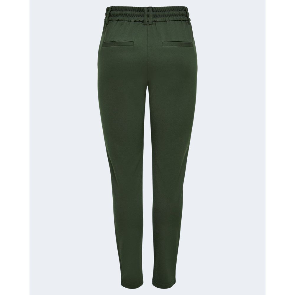 Green Viscose Casual Pants - ventzia