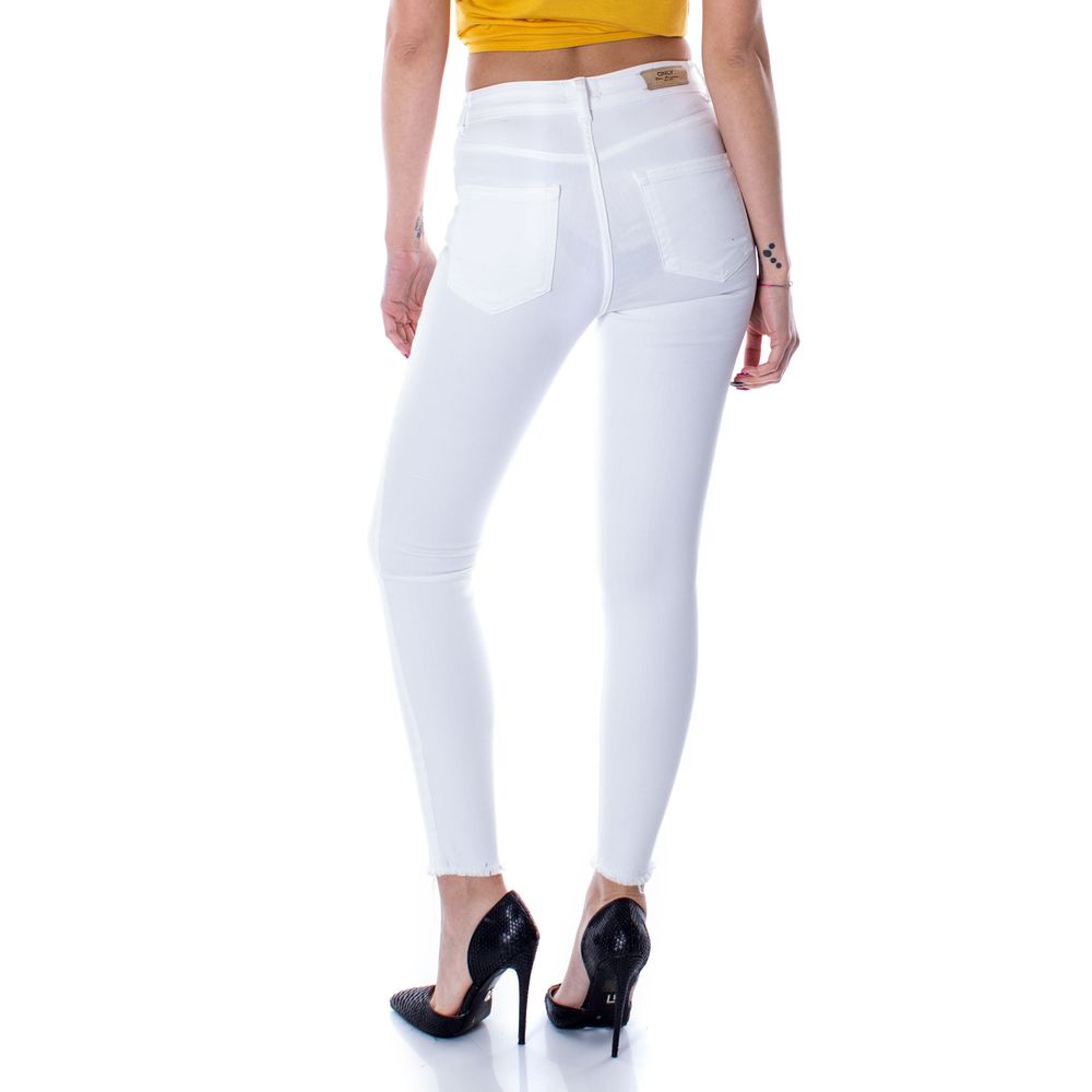 White Cotton Skinny Jean - ventzia