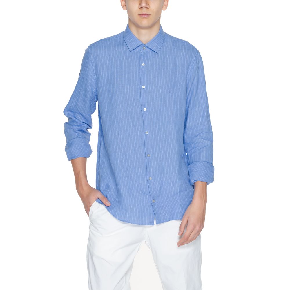 Blue Linen Dress Shirt