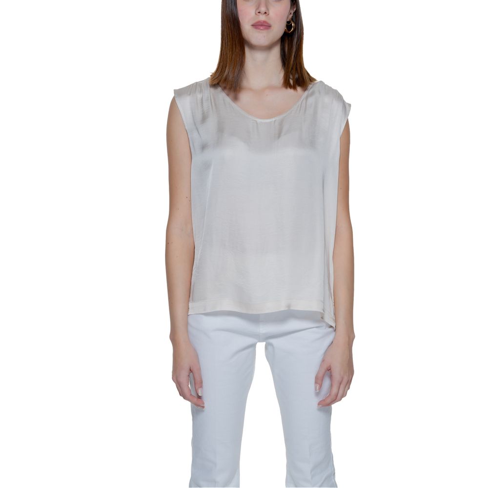 Beige Viscose Blouse - ventzia
