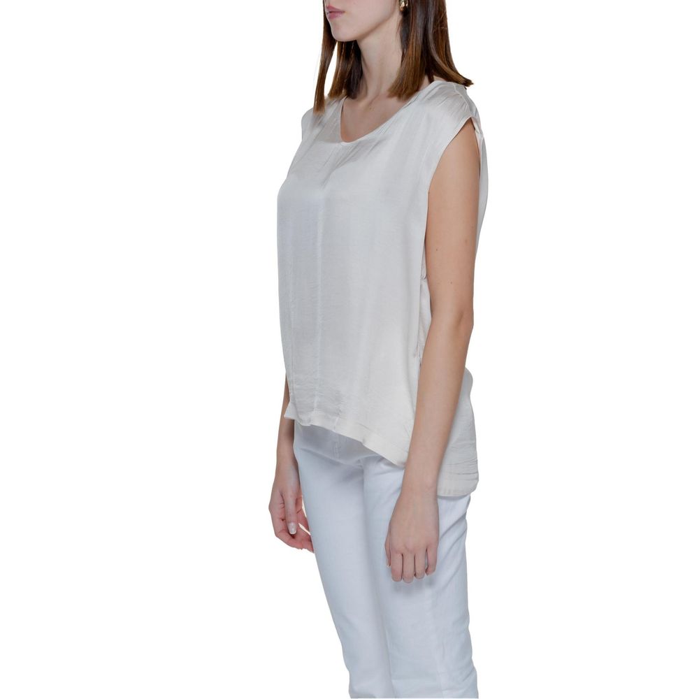Cream Viscose Blouse - ventzia
