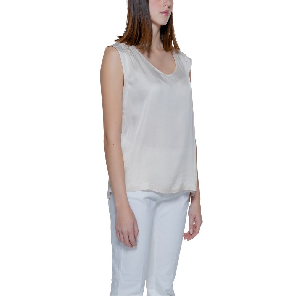 Cream Viscose Blouse - ventzia