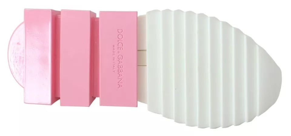 Pink White Logo Sorrento Sneakers Shoes - ventzia