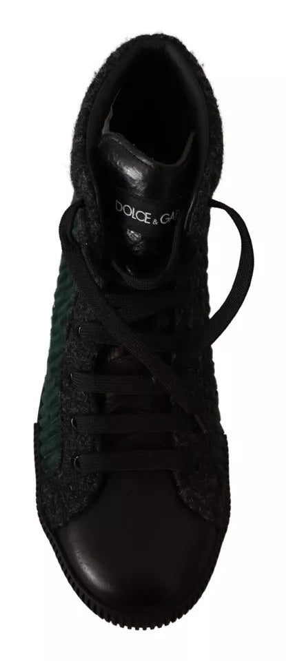 Green Corduroy High Tops Sneakers Mens Casual Shoes - ventzia