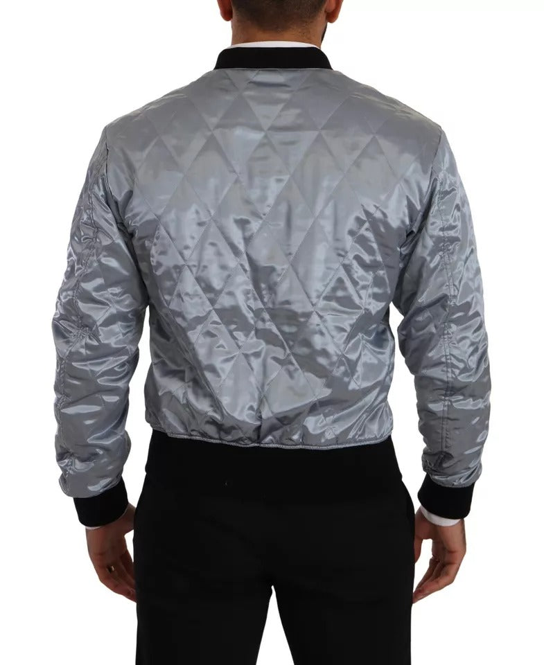 Light Blue Bomber Coat Men Jacket - ventzia