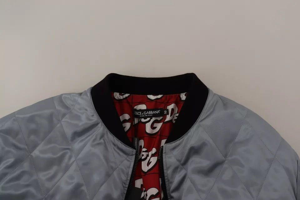 Light Blue Bomber Coat Men Jacket - ventzia