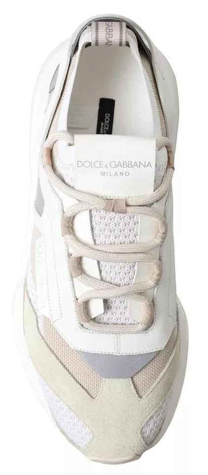 White Beige Leather Sport DAYMASTER Shoes Sneakers - ventzia