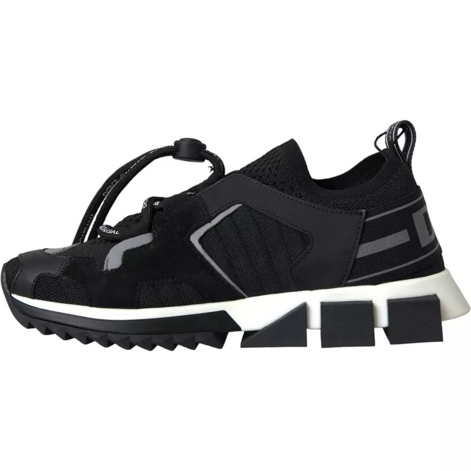 Black White Logo Sorrento Mens Sneakers Shoes - ventzia