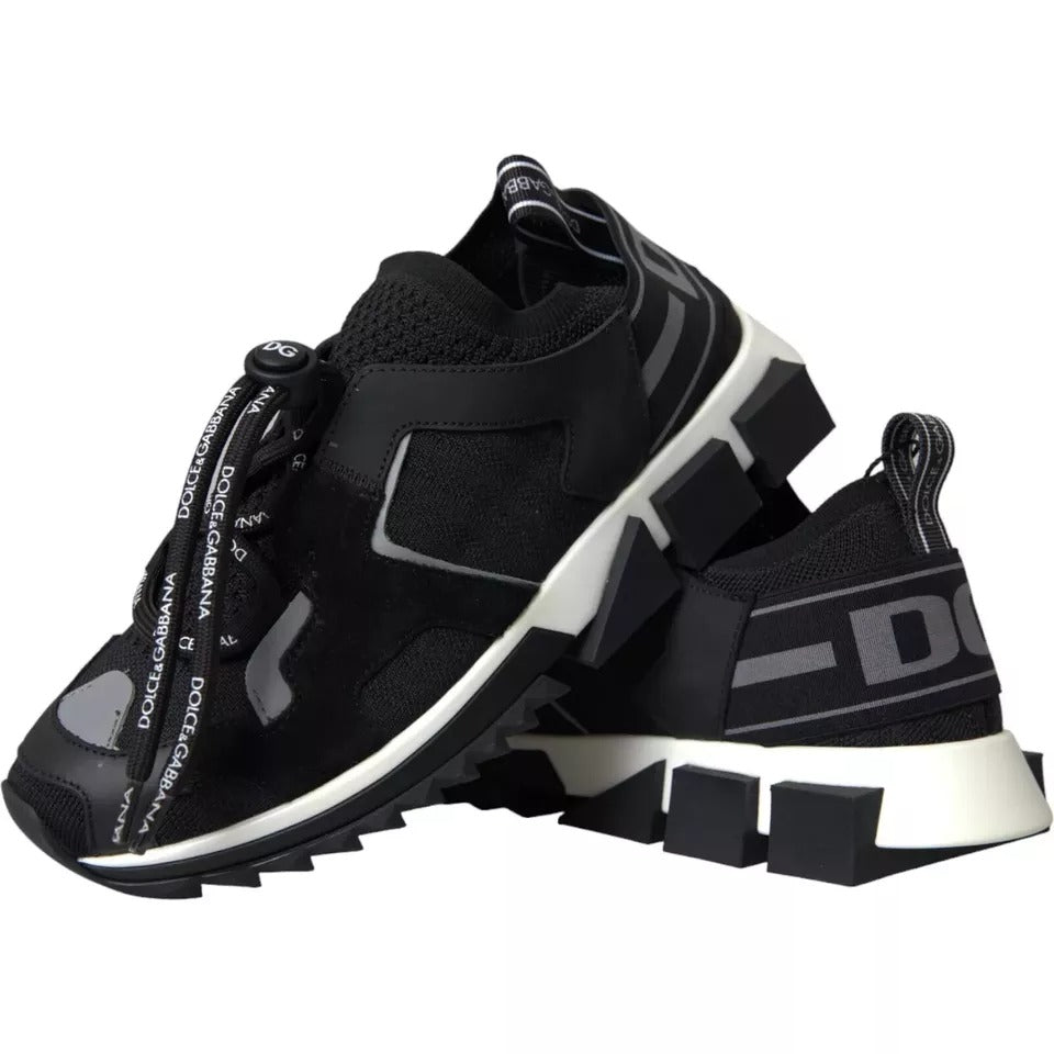 Black White Logo Sorrento Mens Sneakers Shoes - ventzia