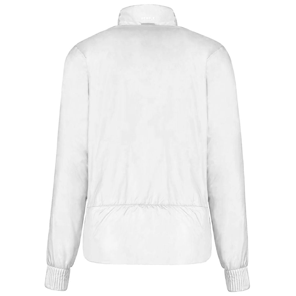 White Nylon Jackets & Coat - ventzia